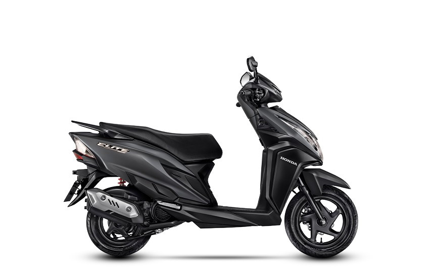 scooter honda cinza perolizado vista lateral